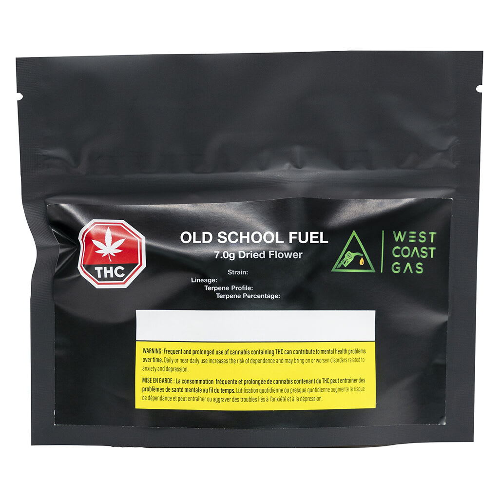 West Coast Gas - Old School Fuel 7g Dried Flower - Old School Fuel 7g Indica Dried Flower